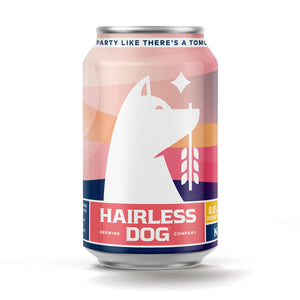 Photo of one can of Hairless Dog NA Rose Pils